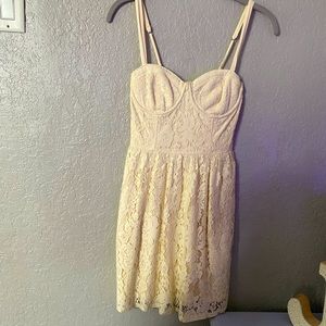Abercrombie Cream Lace Corset Dress Size XS
